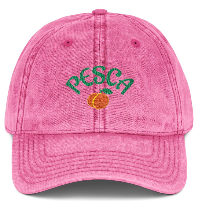 Pesca embroidered cap in Pink