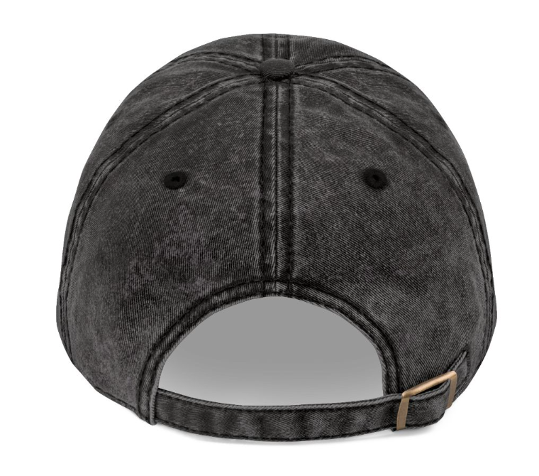 Pesto cap in Black, back view