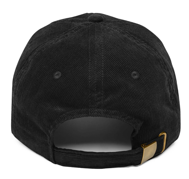 BOH VABBÈ DAI cap in Black corduroy, back view