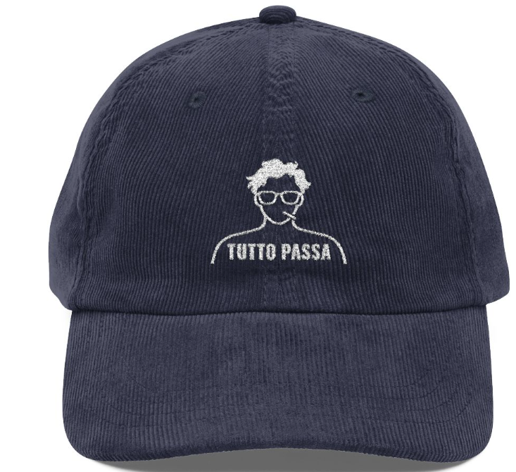 Tutto Passa embroidered cap in Navy Blue